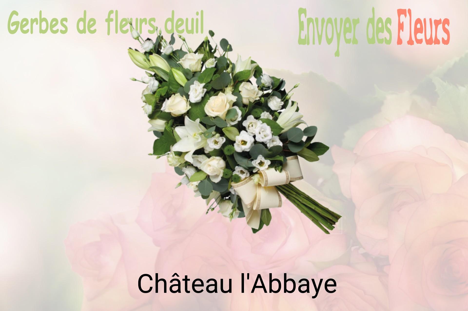 Gerbe de fleurs de deuil livrée à Château-l'Abbaye